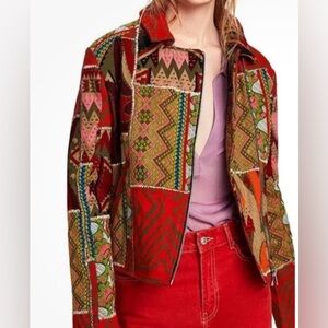 ZARA WOMAN multi colored patchwork fabulousous jacket sz M